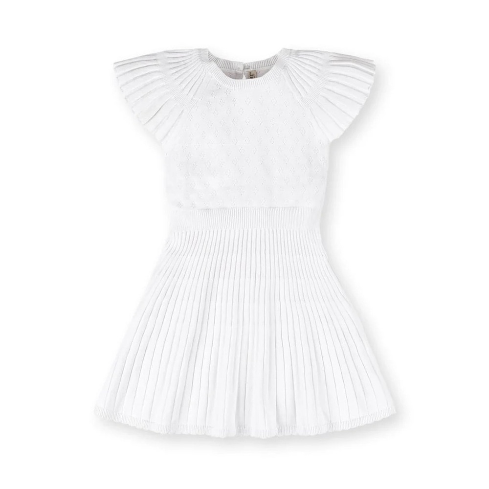 Organic flutter sleeve Knit Dress